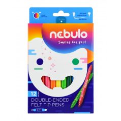 Filctollkészlet, NEBULÓ, kétvégű, 12 színű