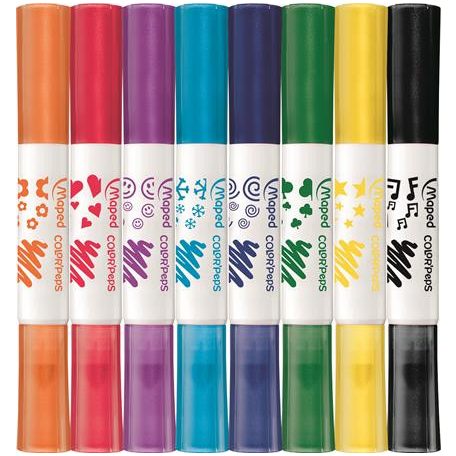 Filctollkészlet, MAPED, Color Peps Duo Stamo, 8 színű