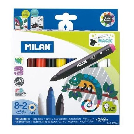 Filctollkészlet, MILAN, 643, Maxi Magic, 8+2 színű