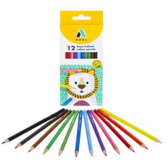   Színes ceruzakészlet, ADEL, 2315, natúr fa, festett, 12 színű