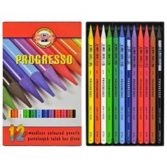   Színes ceruzakészlet, KOH-I-NOOR, 8756, Progresso, 12 színű