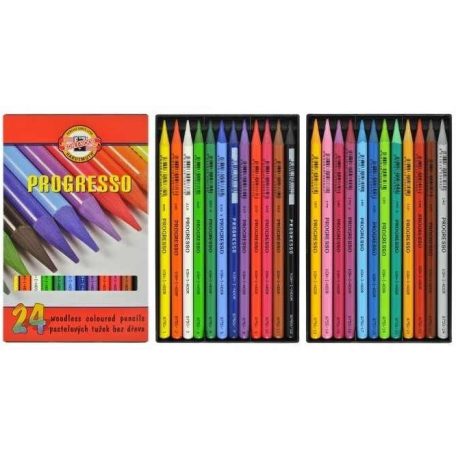 Színes ceruzakészlet, KOH-I-NOOR, 8758, Progresso, 24 színű