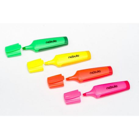 Szövegkiemelő készlet, NEBULÓ, neon, 4 színű