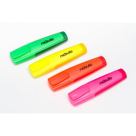 Szövegkiemelő készlet, NEBULÓ, neon, 4 színű
