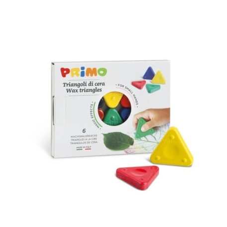 Zsírkréta készlet, PRIMO, háromszög alakú, (marok), 6 színű, 074TRI16